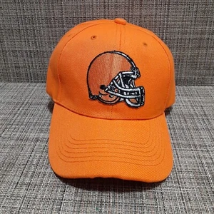 Mens Cleveland Browns Bright Orange Embroidered Logo Baseball Cap Hat Strapback - Picture 1 of 8