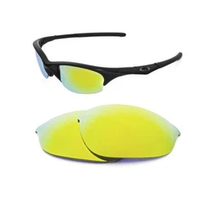 NEW POLARIZED CUSTOM 24k GOLD LENS FOR OAKLEY HALF JACKET SUNGLASSES - Picture 1 of 5