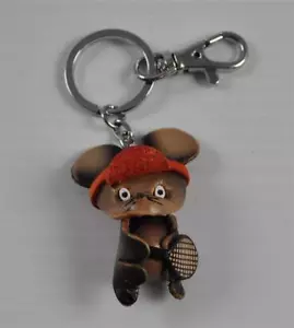 Portachiavi topo animale 3D in pelle fatto a mano uomo donna bambino B13 - Foto 1 di 10