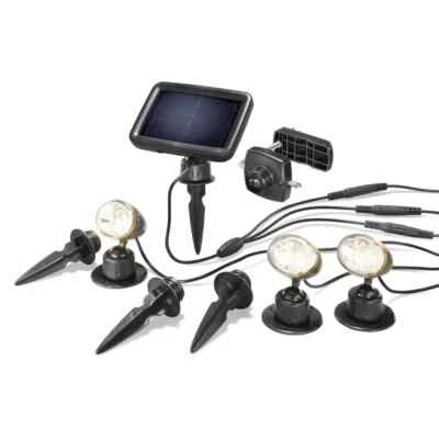 LED Solarstrahler  Trio warmweiss Solar Gartenstrahler Leuchte Lampe Garten NEU - Bild 1 von 4