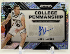 2023-24 Panini Prizm Draft Picks Joey Hauser RC Mojo College Penmanship Auto /25