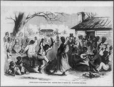 Plantation frolic on Christmas Eve,African Americans dancing amid whites,1857