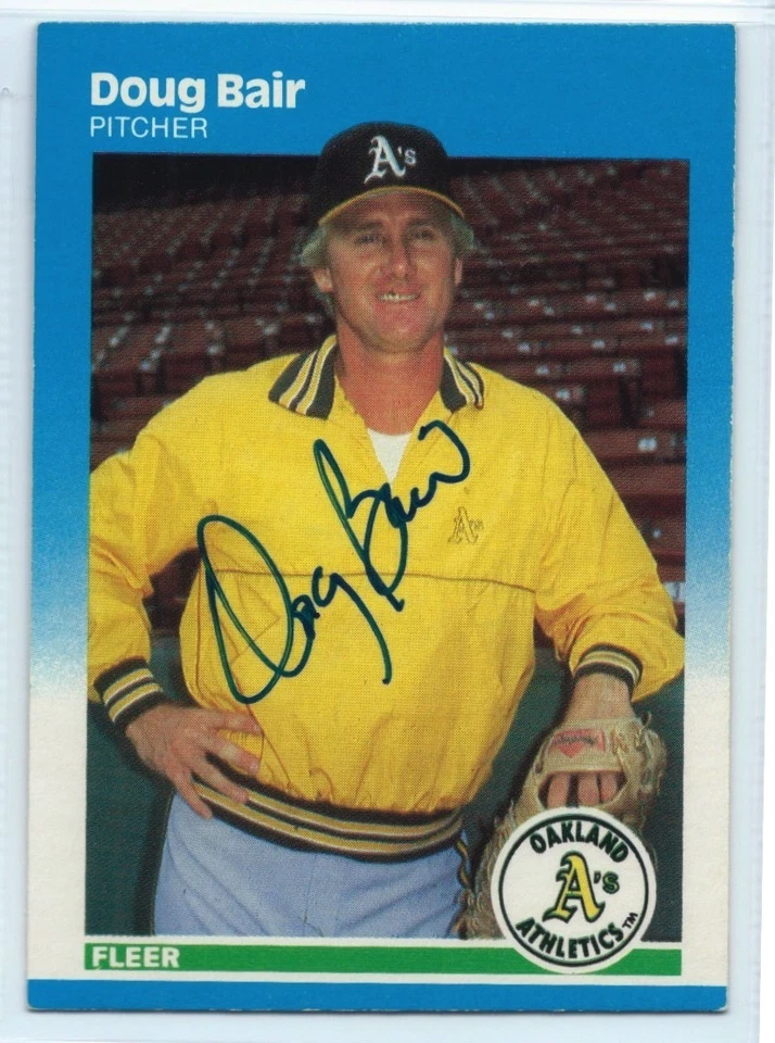 Doug Bair signed 1987 Fleeer baseball card Oakland A's autograph #386 - Image 1 of 1