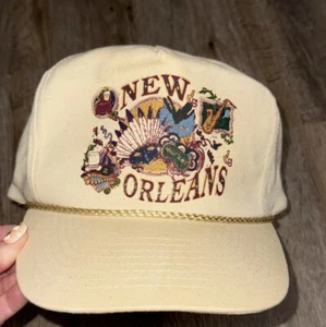 VTG Mohr’s New Orleans Mardi Gras Snap Back Trucker Rope Cord Hat - Picture 1 of 9