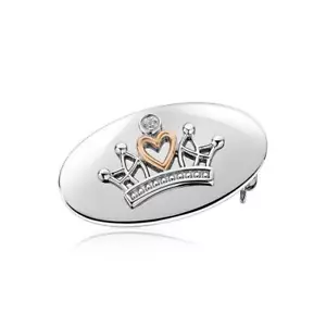 Welsh Clogau X Julien MacDonald Sterling Silver & Gold Crown Brooch RRP 169.00 - Picture 1 of 1