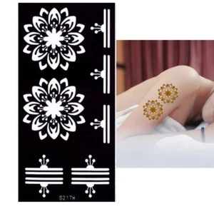 Henna Tattoo Schablone Airbrush Stencil Lotosblumen Kina Dövme - Picture 1 of 3