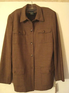 BRAND NEW RALPH LAUREN WOMAN'S MAHOGANY BLAZER WITH TAGS - Picture 1 of 9