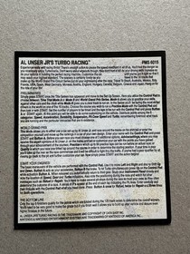 AL UNSER JR&rsquo;S TURBO RACING NES Permastruct Rental Store Instructions Sticker