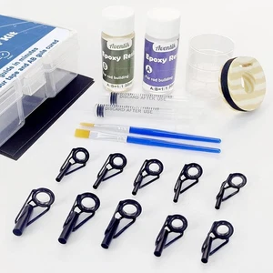 Aventik Fishing Rod Tip Repair Kit Complete with Building Supplies, Black - Picture 1 of 7