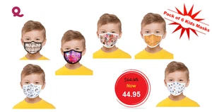 Kids Quirky Face Masks Pack - 6 Fun Designs | Quirksy - Picture 1 of 7