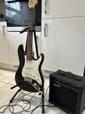 Elevation Electric Guitar Black, Right-Handed, Solid Body And Rockburn Amp - Image 1 of 4