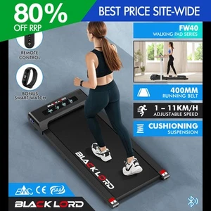 BLACK LORD Treadmill Electric Walking Pad Under Desk Home Gym 400mm Black - Picture 1 of 12