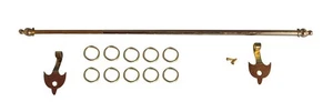 Expanding Curtain Rail 118 to 220mm Brass Finish for 12th Scale Dolls House - Picture 1 of 1