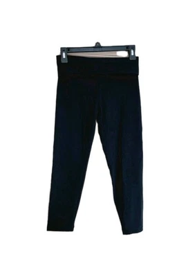 Victoria's Secret Leggings Capri Negro Doble Cintura Oro Alas Detalle Talla Xs Foto 1 de 4