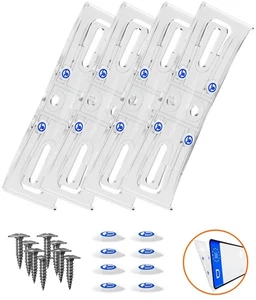 Kennzeichenhalter rahmenlos transparent 4mm flach Nummernschildhalter unsichtbar - Bild 1 von 7