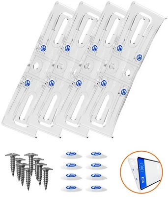 Kennzeichenhalter rahmenlos transparent 4mm flach Nummernschildhalter unsichtbar - Bild 1 von 4