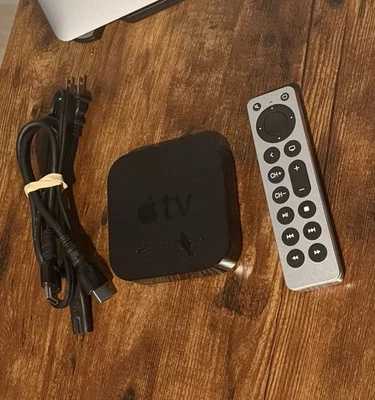 Apple TV Model A1427 3rd Generation W Power Cord,HDMI, Universal  REMOTE, TESTED - Image 1 of 4