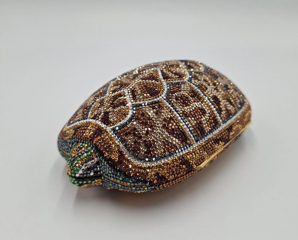 Judith Leiber Minaudiere Tortuga Cristal Bolso sin asas y accesorios Nuevo Registro Foto 1 de 4