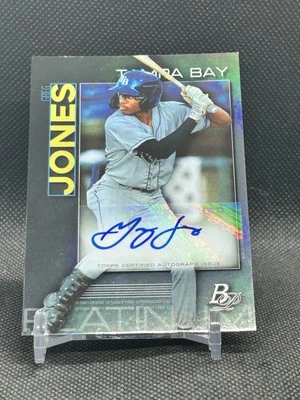 2020 Bowman Platinum Autograph Greg Jones #TOP-53 Rookie RC Auto - Image 1 of 2