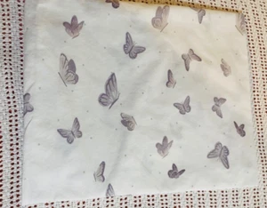 Pottery Barn Kids White Fitted Crib Sheet Gray Butterflies Organic Cotton 27x52" - Picture 1 of 9
