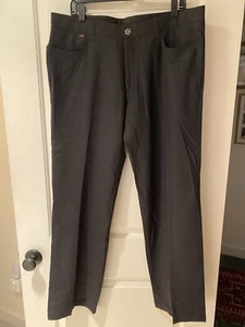 Pantalone Corneliani ID nero/grigio scuro 4 tasche lana vergine dritto taglia 54 - Foto 1 di 24