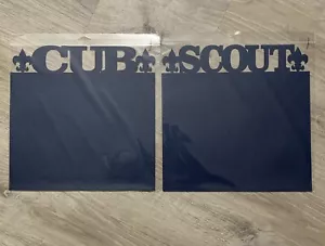 CUB SCOUT cardstock cutout scrapbooking pages Blue 12x12 Sealed - Picture 1 of 4