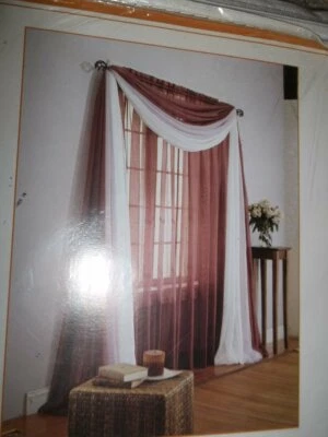 NIP 1 Pr. Latte (Beige) Sheers Size 120 x 36" Rod Pocket Panels - Image 1 of 3