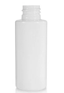 50ml White Glossy Cylindrical PET Plastic Bottles 20/410 Neck ANY AMOUNT - Picture 1 of 1