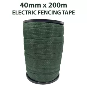 ELEKTROZAUNBAND 40mm x 200 Meter Rolle grün Polyzaun Pferdekoppel - Bild 1 von 2