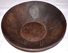 Ancien bol en bois Gurage People Africain plaque en bois Éthiopie, Afrique
