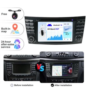 32G Autoradio Android 14 Per Mercedes Benz E/CLS Class W211 W219 E200 E220 E300 - Foto 1 di 21