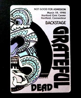Grateful Dead Backstage Pass Puzzle Tiki Hartford CT 3/19/90 3/19/1990 Spring 90 - Image 1 of 4