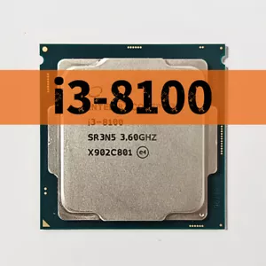 Intel Core i3-8100 SR3N5 3.6GHz 4 Cores 4 Threads 6MB 65W LGA1151 CPU Processor - Picture 1 of 3