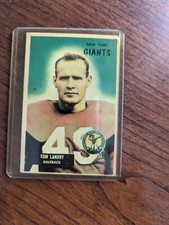 1955 Bowman Football Card #152 Tom Landry-New York Giants & Dallas Cowboys Vg