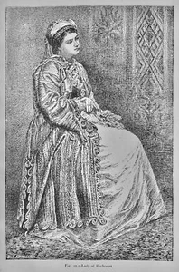 Romania LADY OF BUCHAREST Original Victorian Print by Figuier c1893 - Picture 1 of 2