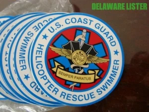 US United States Coast Guard Round 3-1/4" Window Decal/Sticker USCG Helicopter - Picture 1 of 5