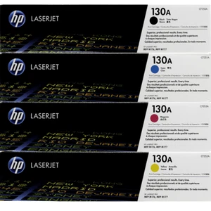 NEW HP 130A Toner Ink Cartridge Black/Cyan/Magenta/Yellow Set LaserJet Genuine - Picture 1 of 5