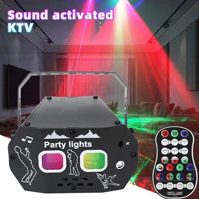Disco Effect Light LED Stage Light Laser Projector RGB DJ Party KTV Show Lightqf - Image 1 of 4