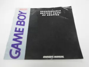 Original Gameboy Rechargeable Battery Pack Instruction Game Boy Manual Only - Picture 1 of 1