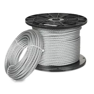 8mm Drahtseil verzinkt Stahlseil 6x19 EN 12385-4 Stahlseile Seil - Bild 1 von 4