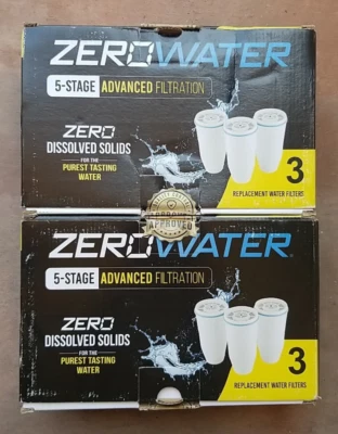 2 Box ZeroWater Official Replacement Filter - 5-Stage 0 TDS Filter - 3 PACK Each - Image 1 of 4