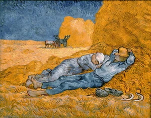 VINCENT VAN GOGH Art Poster or Rolled Canvas Print "Noon, Rest From Work" - Picture 1 of 1
