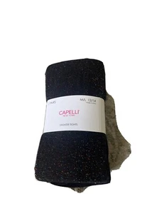 Collant Maglione Capelli New York Ragazze Giovanili M/L 12-14Y 2 Paia Nero Metallizzato - Foto 1 di 4