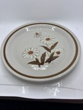 Vintage Japan Floral Stoneware Plate, Large, Old Brook Tan/Orange, Boho,EUC!