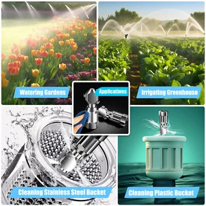 Acero inoxidable 3/4 rosca interna 360?? Boquilla de limpieza de lavado de tanque giratorio - Imagen 1 de 16