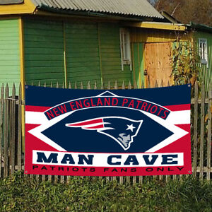 New England Patriots Flag Men Cave Banner 35*70in Party Flags with 4 Grommets