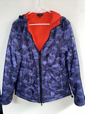 Armani джинсы 50 логотип камуфляж узор двусторонний пуховик куртка - Изображение 1 из 4