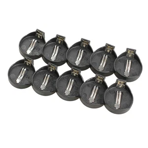 10pcs CR2032 CR2025 Cell Coin Button Battery Clip Holder Box Case General Clip - Picture 1 of 6