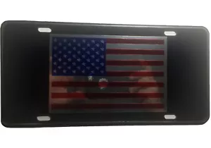 CustoMonsterDesigns Tactical American Flag Heavy Duty Aluminum License Plate S5 - Imagen 1 de 3
