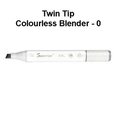 SUPERIOR 1 x farbloser Mixer Stift - Dual Tip Marker Grafik Skizze Kunst Marker Künstler